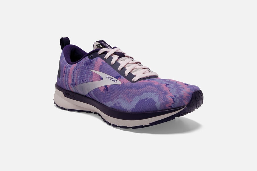 Brooks Revel 4 Road Löparskor Dam - Lila/Silver/Rosa - 5612-CBJPH